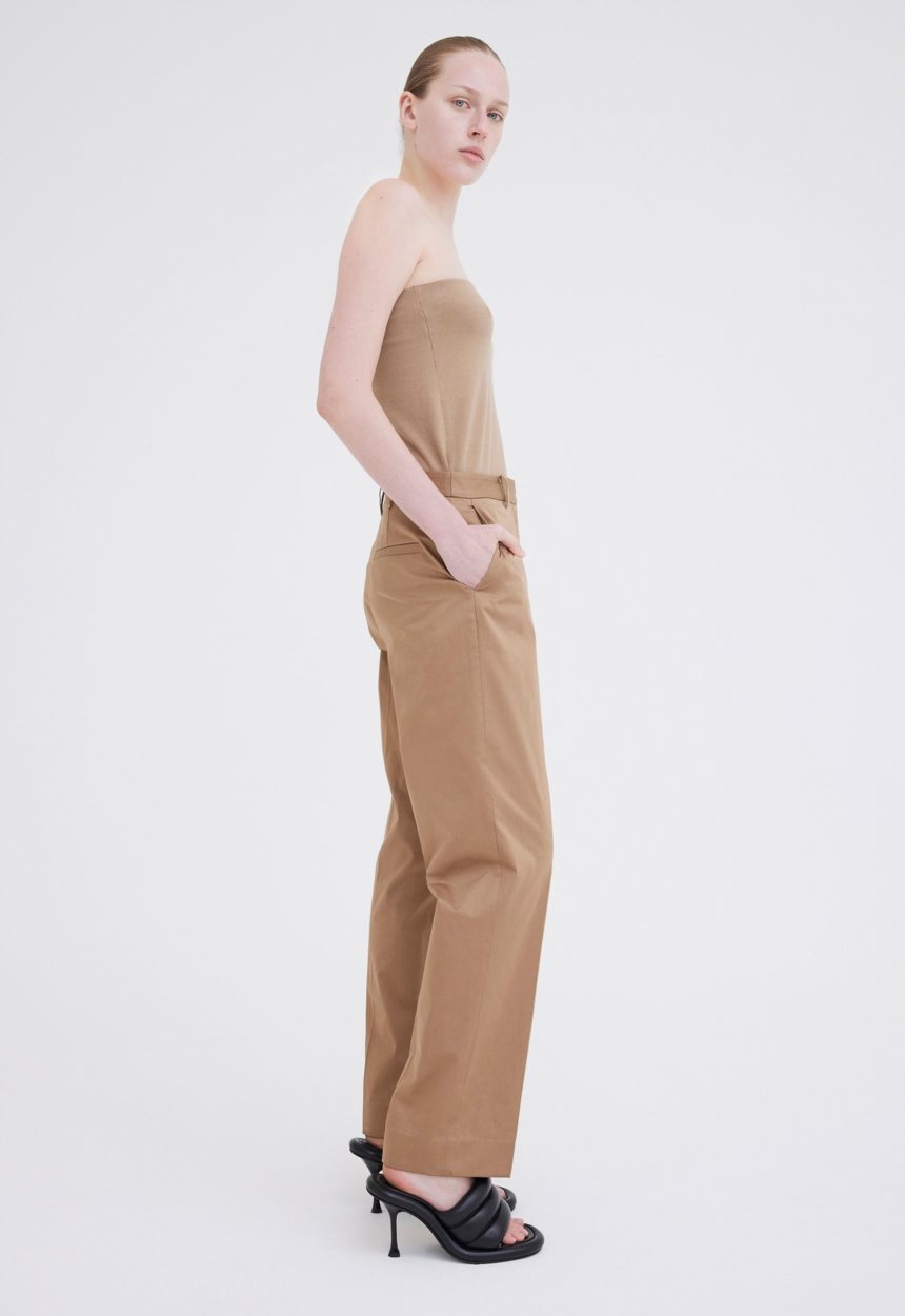 Jac + Jack Chapelle Cotton Sateen Pant - Upstate Tan